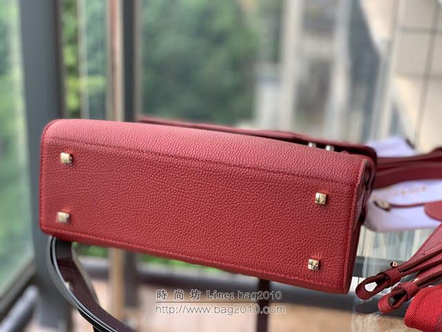 DELVAUX女包 tempete GM手袋 牛頸紋牛皮 德爾沃女手提包 手腕包 DL0028酒紅色 Delvaux單肩包  fcs1213